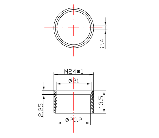 M24 male thread vandal proof outer shell